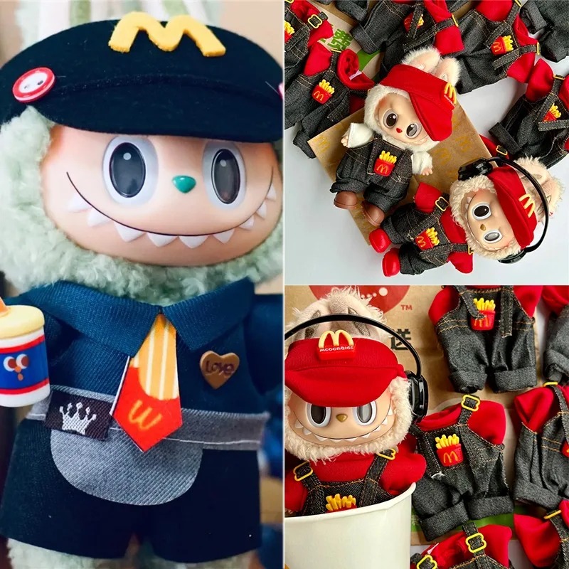 Baby Food Doll - 15 17cm 라부부 인형 작업복 코스프레