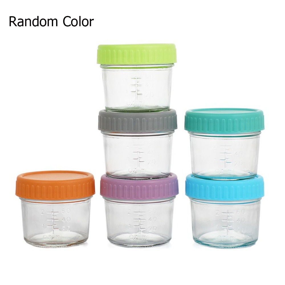 Baby Food Jars - 6개 다용도 유리 이유식 병 재사용