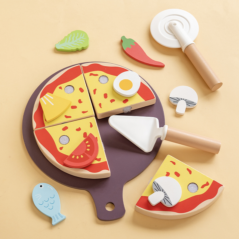 Baby Food Under 1 Year - 어린이 피자 절단 장난감 몬테소리 역할놀이