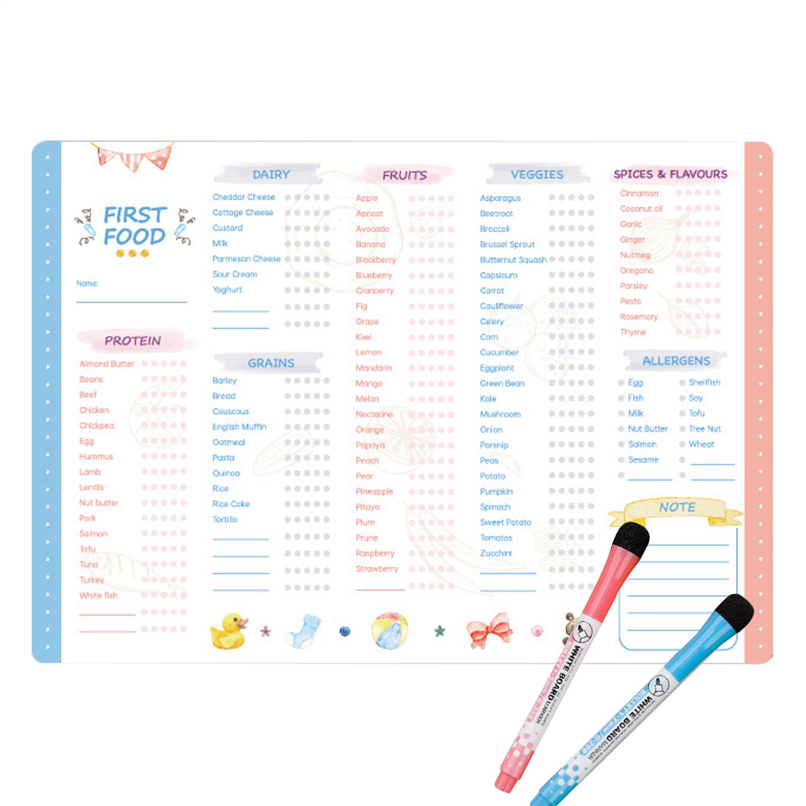 Baby Food Chart - 첫 먹는 음식 차트 자석식 아기