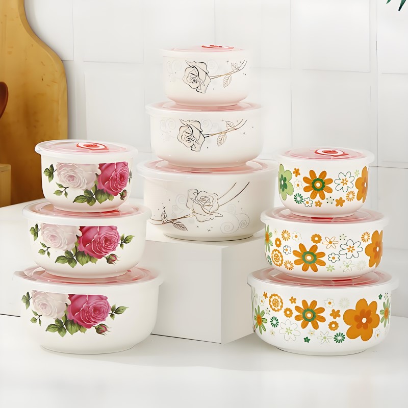 Baby Food Bowl - 3 피스 세트, 고급 본 차이나