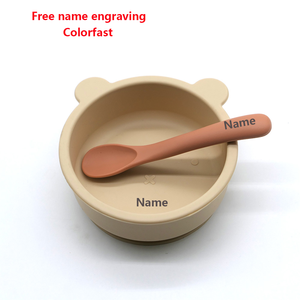 Baby Food Bowl - 어린이 식기 세트 그릇 스푼 맞춤형