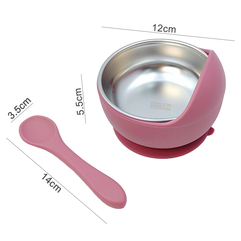 3Pcs 세트 숟가락으로 아기 먹이 그릇 스테인레스 스 - Baby Food Bowl 리뷰 및 가격