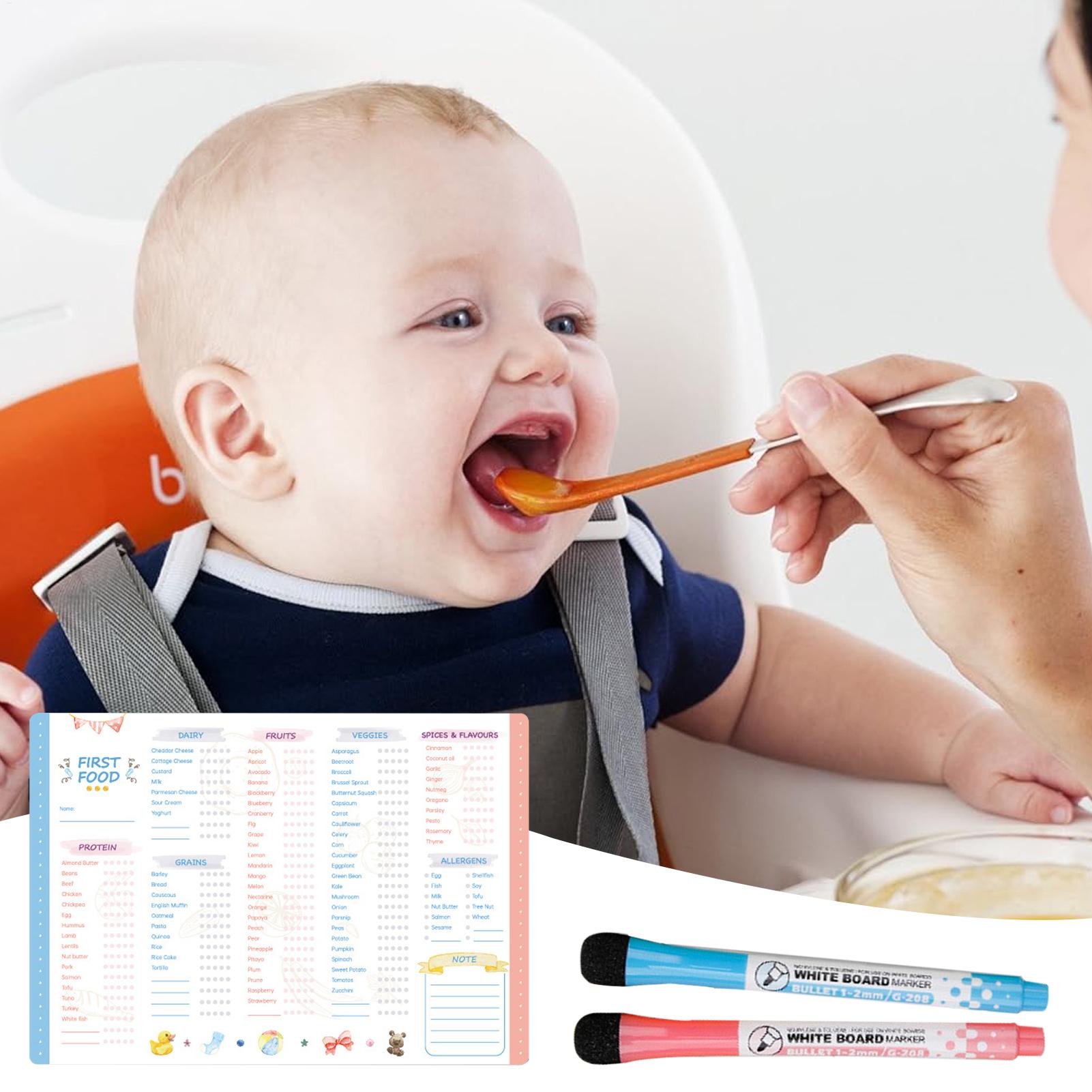 아기 첫 음식 체크리스트 자석 재사용 가능한 이유식 추 - Baby Food Chart 리뷰 및 가격
