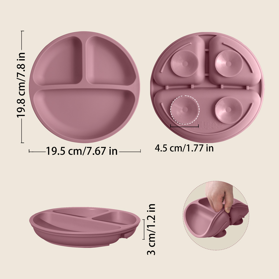 1PCS 아기 빨판 실리콘 식사 접시 BPA 무료 어린 - Baby Food Chart 리뷰 및 가격