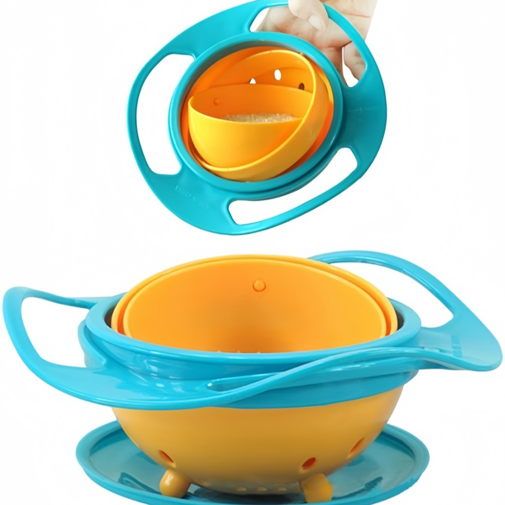 360 회전 아기 자이로 먹이 그릇 아기를위한 Anti - Baby Food Chart 리뷰 및 가격