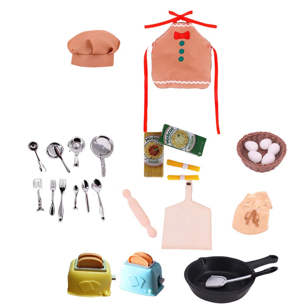 팝 키친웨어 세트 셰프 모자 앞치마 미니 음식 놀이 베 - Baby Food Doll 리뷰 및 가격